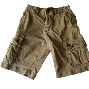 American Eagle Active Flex Mens Size 36 Shorts Khaki Cotton Cargo Skater Grunge